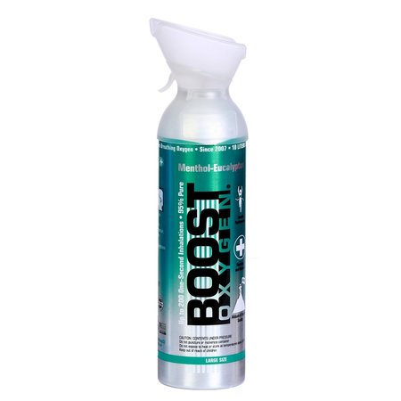 BOOST OXYGEN Portable 95% Pure Supplemental Oxygen, 10L, Menthol Eucalyptus 703